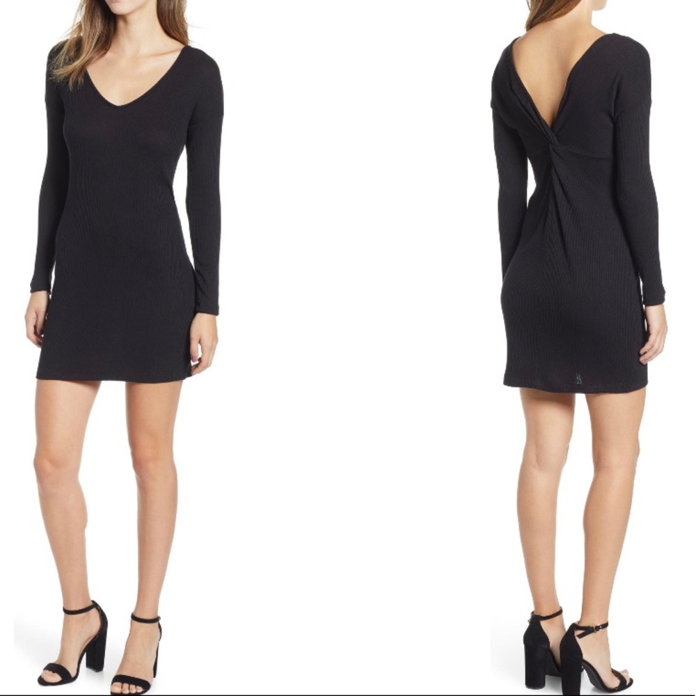 Socialite ribbed twist back dress NWT